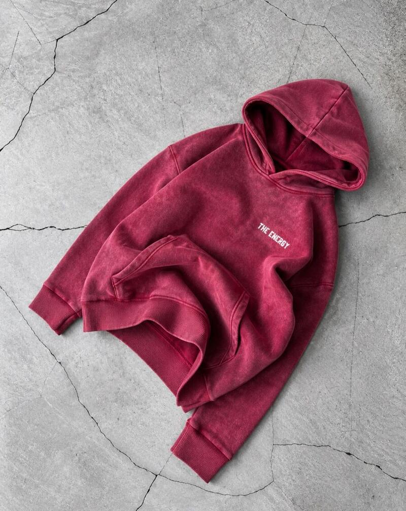 Hoodie bordo me mbishkrim – foto produkti