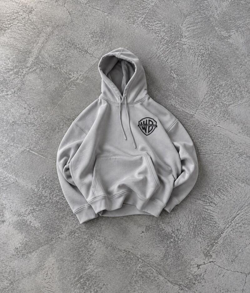 Hoodie gri me logo në gjoks – foto produkti