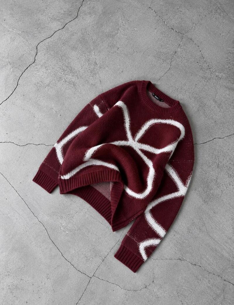 Triko bordo me vija të bardha – foto produkti