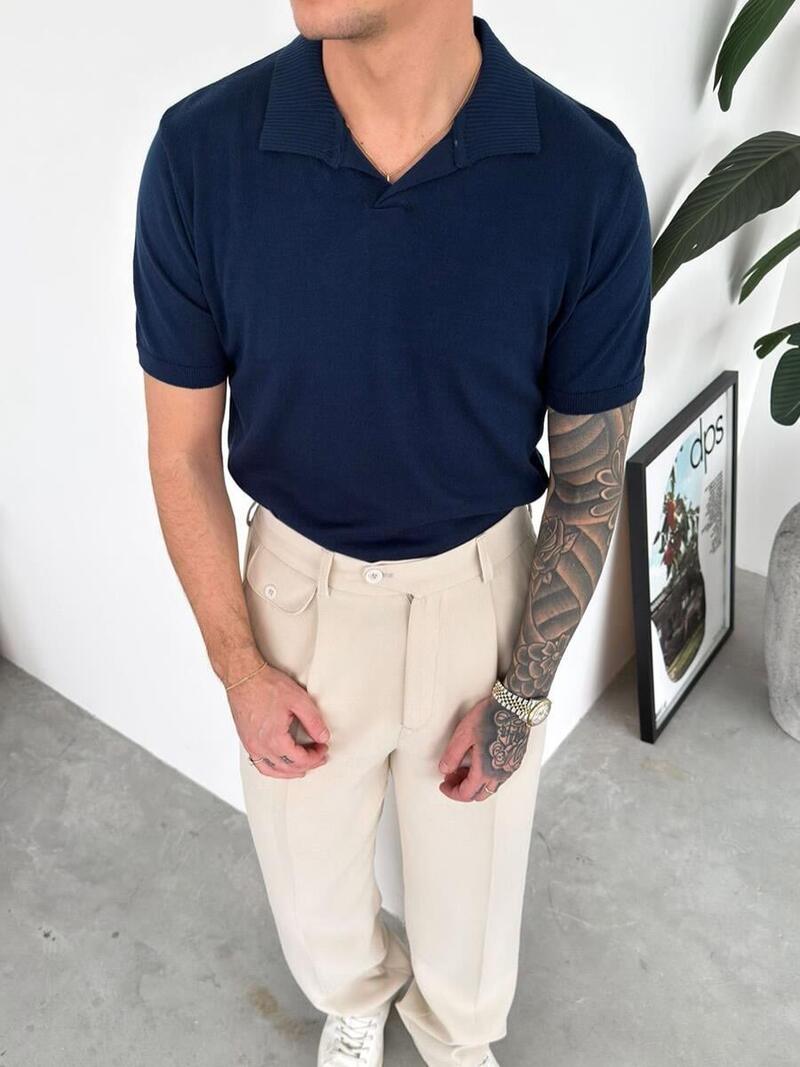 Bluzë polo blu e errët – foto produkti